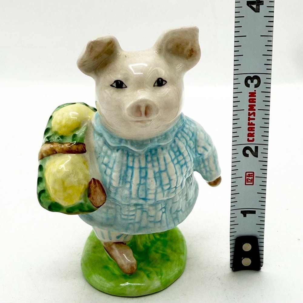 Beatrix Potter Little Pig Robinson Figurine Beswick England BP-3a 1948 - Picture 8 of 8